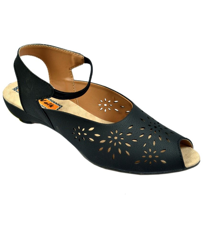 Easy Walk Black TPR Sandals - Buy Women's Sandals @ Best Price Online | Snapdeal