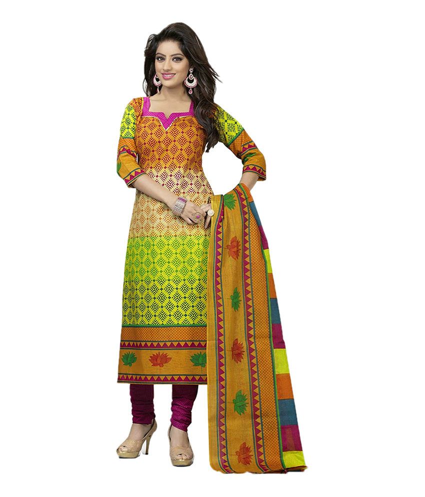 Indian Wholesale Clothing Multi Color Cotton Dress Material - Buy Indian Wholesale Clothing 