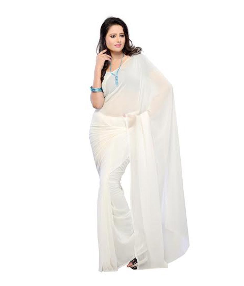 navratri special white saree