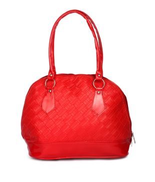 Maiden Red P.U. Shoulder Bags