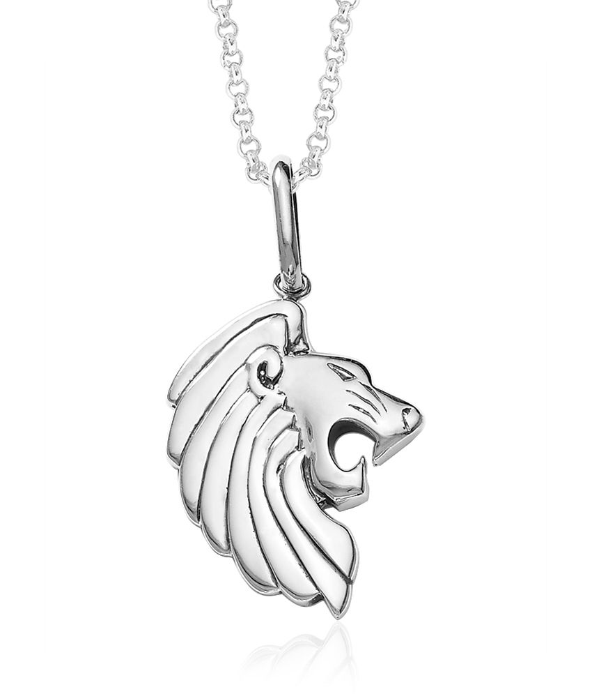 Taraash 925 Sterling Silver Lion Head Pendant Buy Taraash 925 Sterling