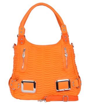 Fashion Koni Orange Zip Shoulder Bag