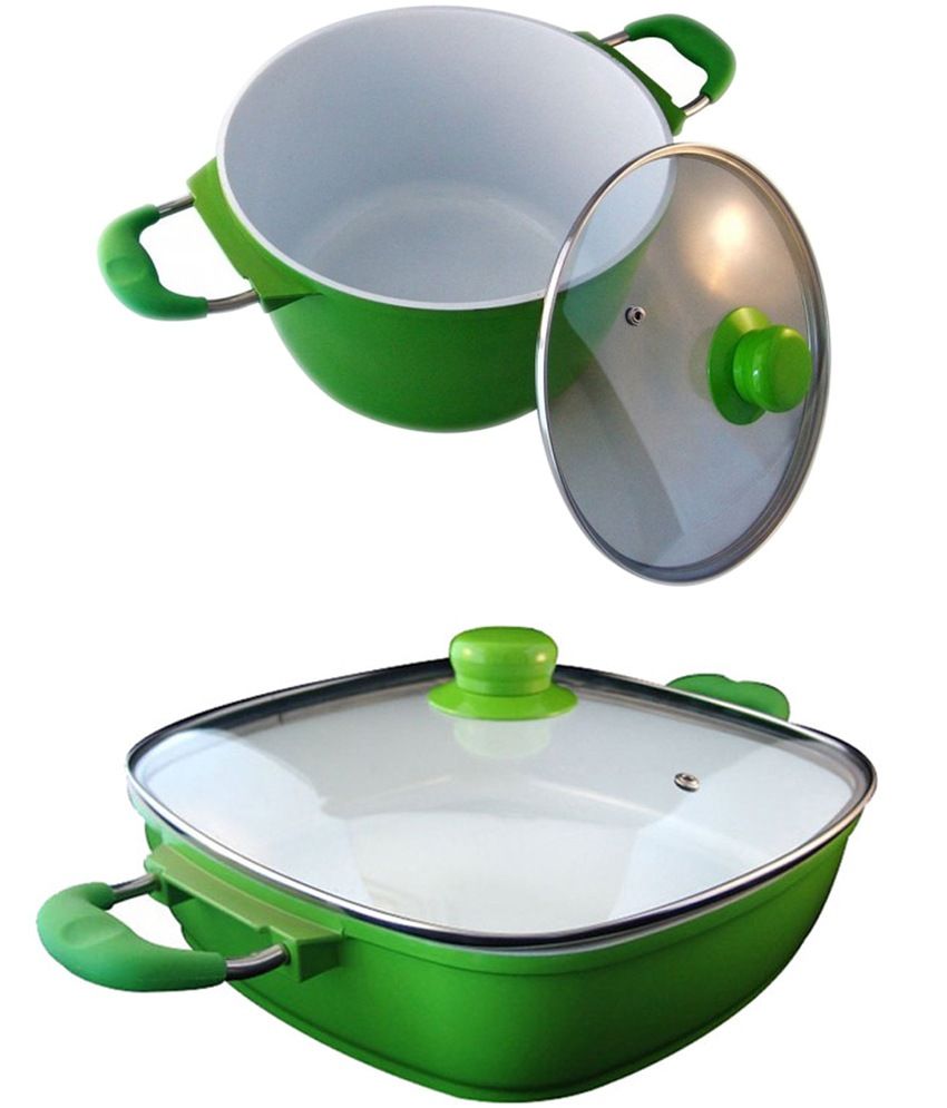 ceramic coated pots and pans set