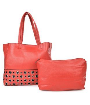 Adisa Red Leather Shoulder Bag