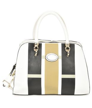 Adisa White Leather Shoulder Bag