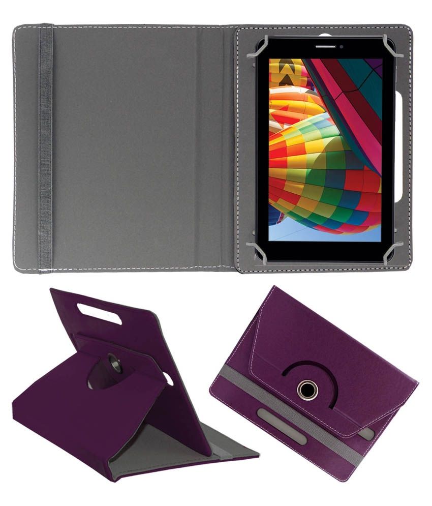 ACM Rotating 360 Degree Leather Flip Case for Iball 7271 Hd70 Tablet