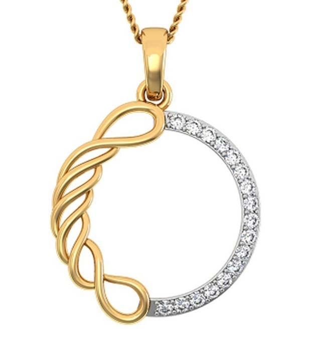 HSK 9kt Gold Diamond Pendant Without Chain Buy HSK 9kt Gold Diamond