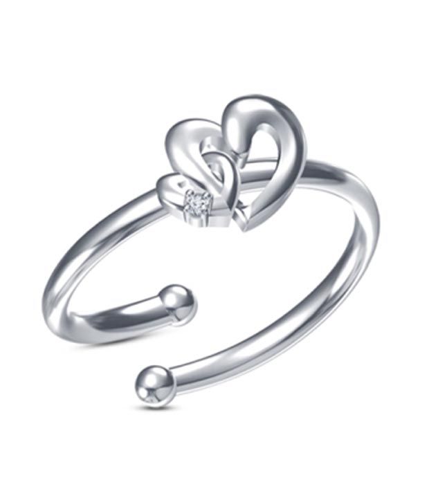 ... Women's Promise Double Valentine's Day Hearts Adjustable Finger Ring
