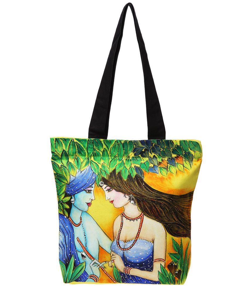 Pranil Designs Hand Painted Canvas Tote Bag