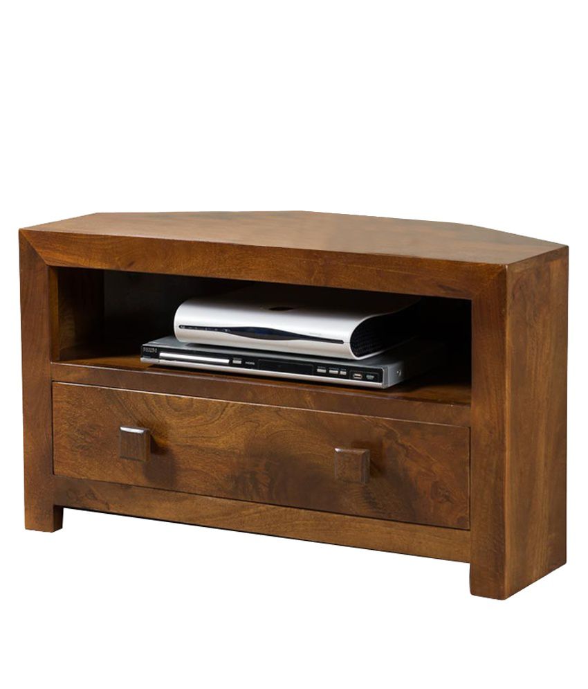 Small TV Corner Stand in Brown: Buy Online at Best Price ...