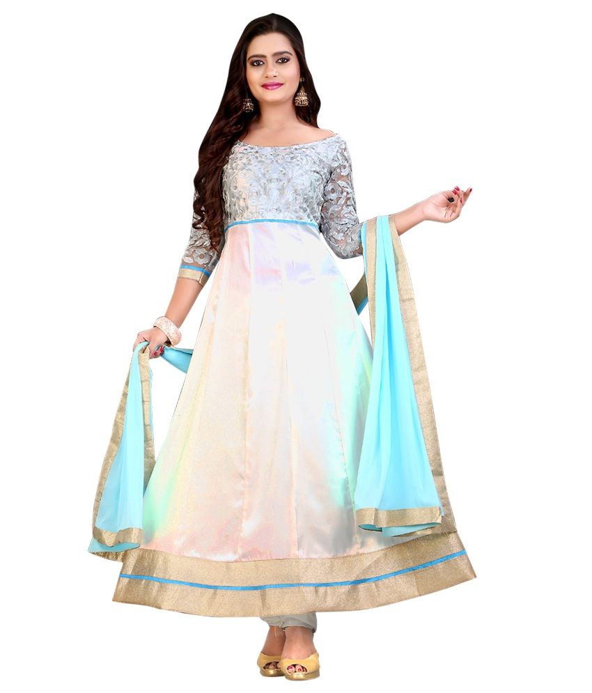 shopeezo white metty semi stitched dress material buy shopeezo white metty semi stitched dress material buy