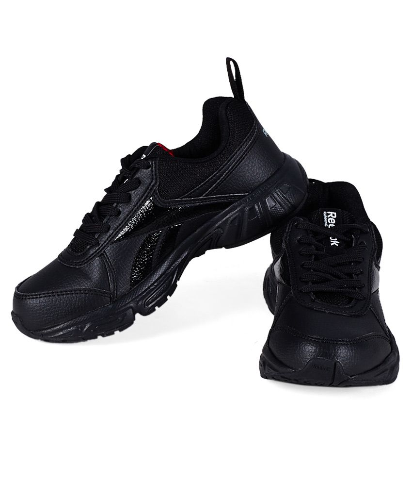 reebok black sports shoes for school