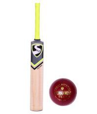 R Laksh E Retails Skm Combo Of Kashmiri Willow Cricket Bat And Leather Ball
