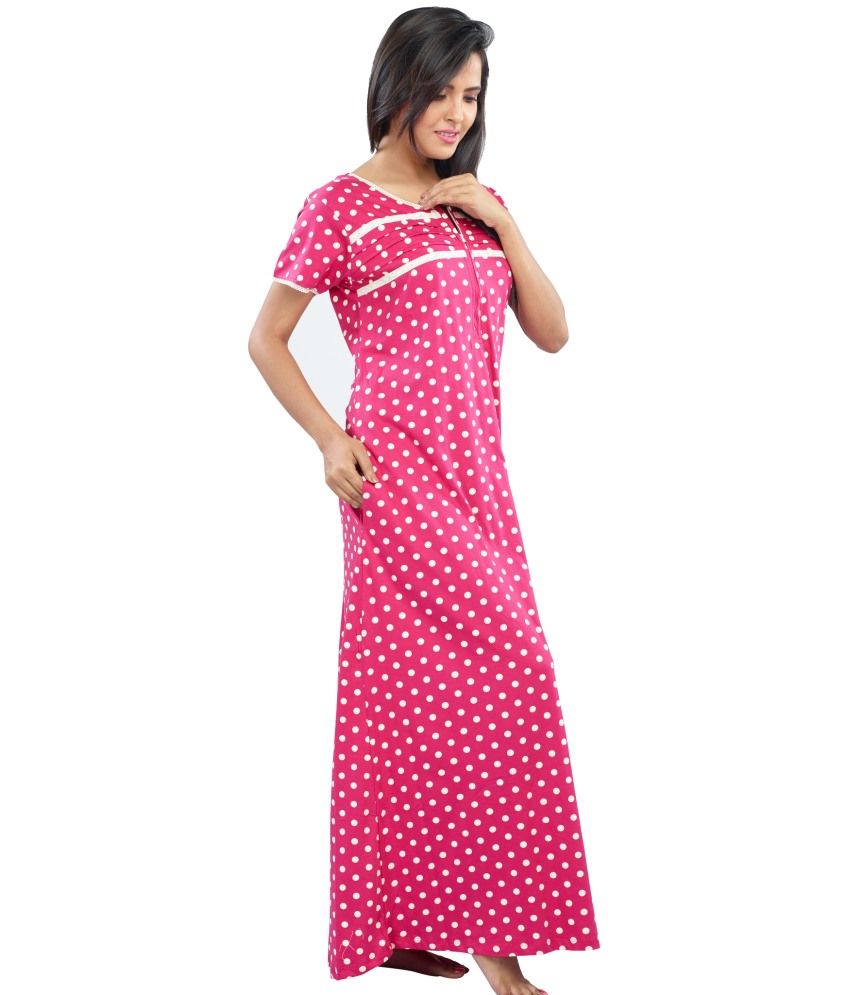 Buy Juliet Pink Cotton Nighty Online At Best Prices In India Snapdeal