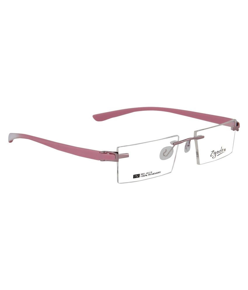 Zyaden Men Rectangle Rimless Frame Eyeglasses - Buy Zyaden ...
