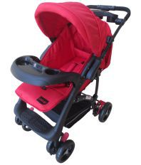 Luv Lap Baby Stroller Sports Pram Red/Black - 18156
