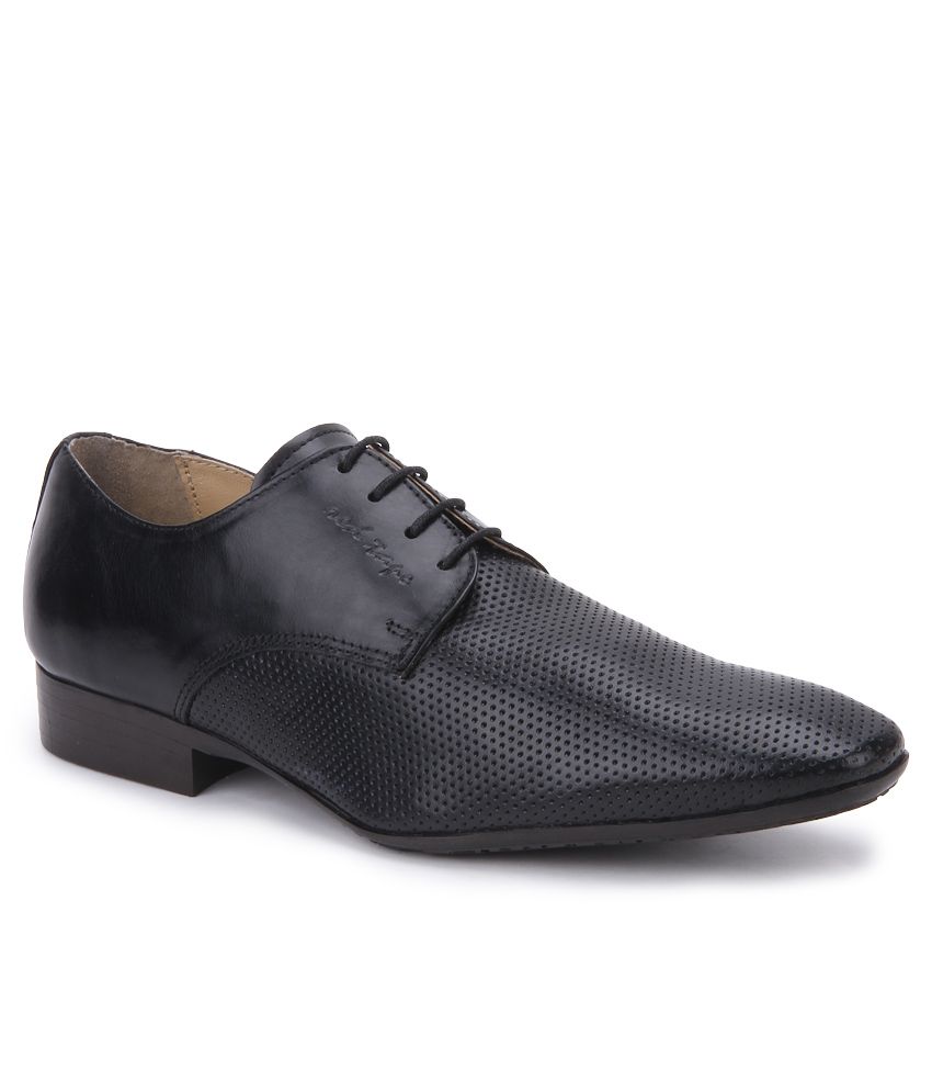 red tape men's black formal shoes