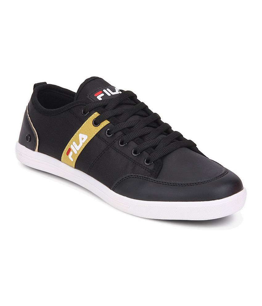 fila black casual shoes