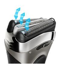 Braun Wet and Dry Series 3 3040 Shaver For Men (Black, Blue) 