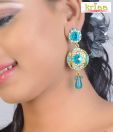 Kriaa Turquoise Daffodils Earrings