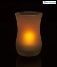 Kytes India Glass Shaped Frosted Candle Case