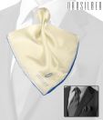 Orosilber Fabulous White-Light Blue Silk Pocket Square