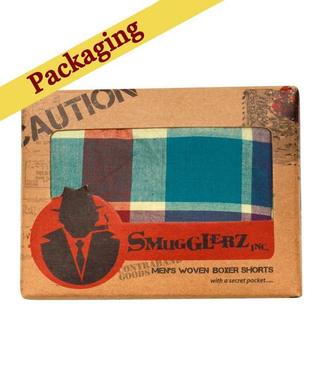Smugglerz Red & Blue Check Boxers