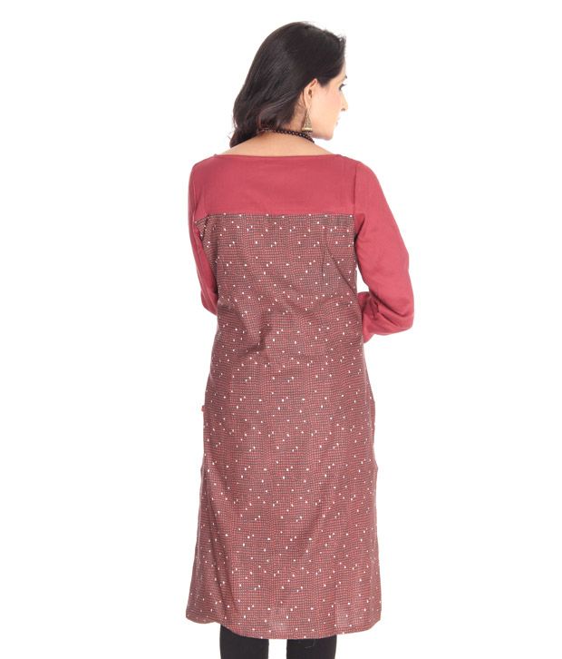 W Maroon Ethnic Kurta