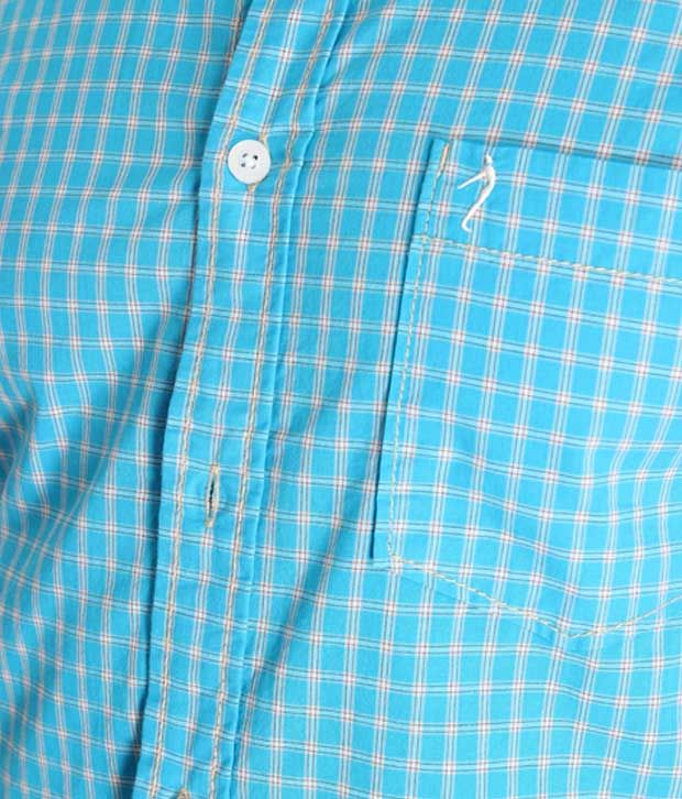 Indian Terrain Blue Checkered Shirt