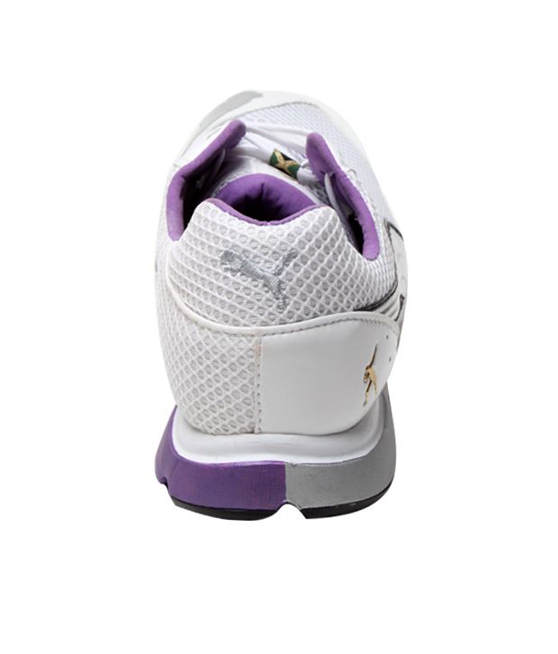 Puma Active White & Purple Sports Shoes