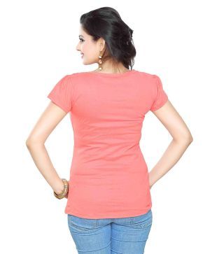 Tokyo Talkies Casual Bright Orange T-Shirt