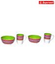 Superware Wicker Lambent 4Pc. Breakfast Melamine  Set