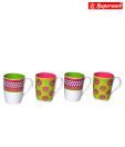 Superware Wicker Lambent 4Pc.  Melamine Coffee Mug  Set