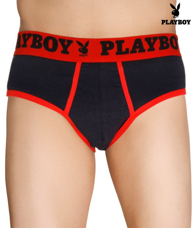 Playboy Navy Blue-Red V-shaped Briefs