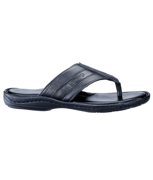 Woodland Active Black Slippers