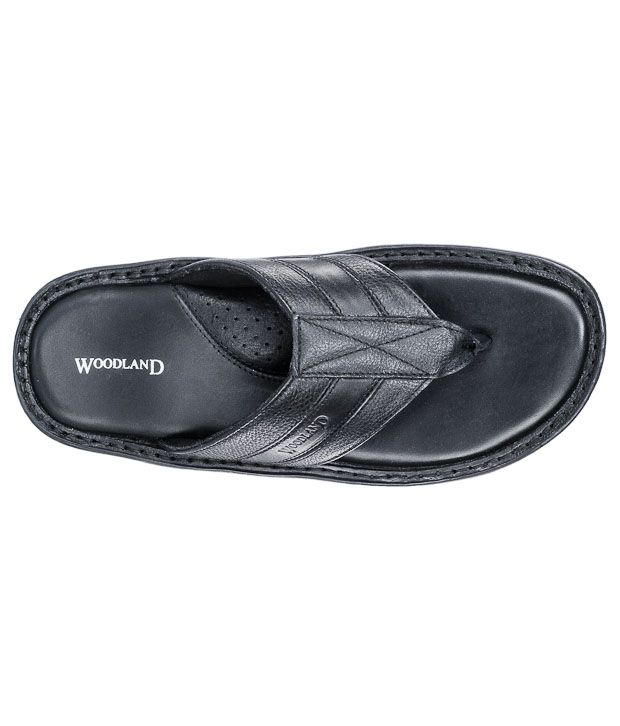 Woodland Active Black Slippers