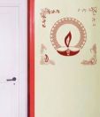 Gloob Colourful Diya Wall Sticker