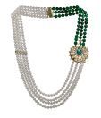Spyra Modish Green & White Necklace