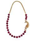 Spyra Agate Adorned Red & Golden Necklace