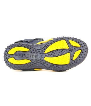 Liberty Footfun Grey & Yellow Sandals