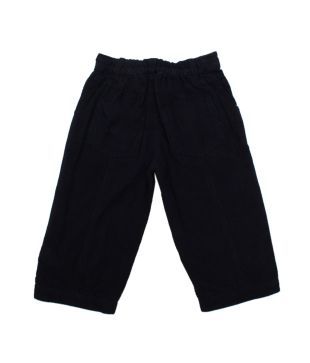 Nauti Nati Navy Blue Embroidered Cord Pant For Kids