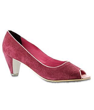 Salt 'n' Pepper Modish Dark Pink Peep Toe Pumps