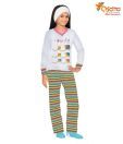 Chicita White-Multicolor Night Suit For Kids