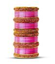 Aadya Set Of Pink Lac Bangles