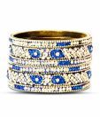 Aadya Exquisite Set Of Blue Lac Bangles
