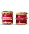 Aadya Set Of Magenta Lac Bangles