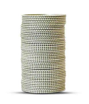 Aadya Beautiful Set Of Silver Lac Bangles