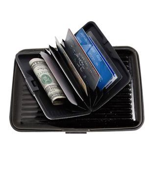 Aluma Smart Black Hard Case Card Wallet