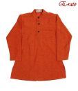 E-rato Vibrant Orange Kurta For Kids