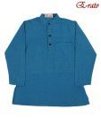 E-rato Vibrant Blue Pattern Kurta For Kids